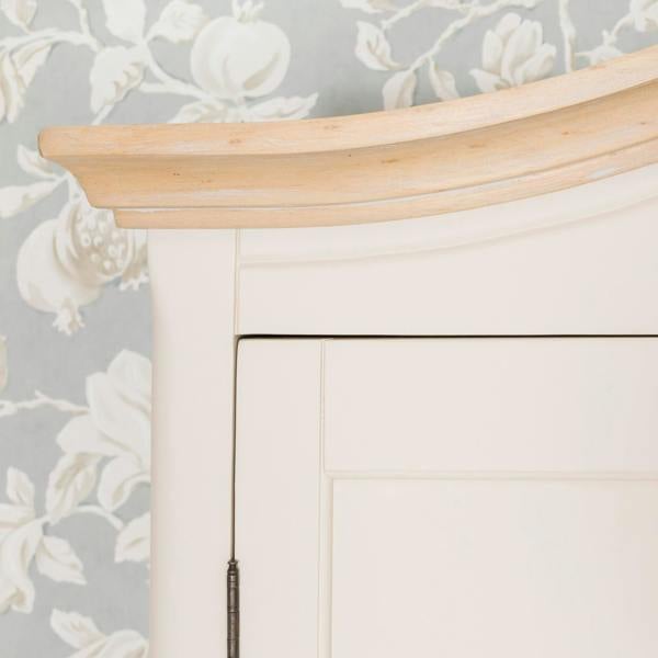 Statement Furniture Juliette Double Wardrobe with Crystal Handles French Style 2 Door Bedroom Storage