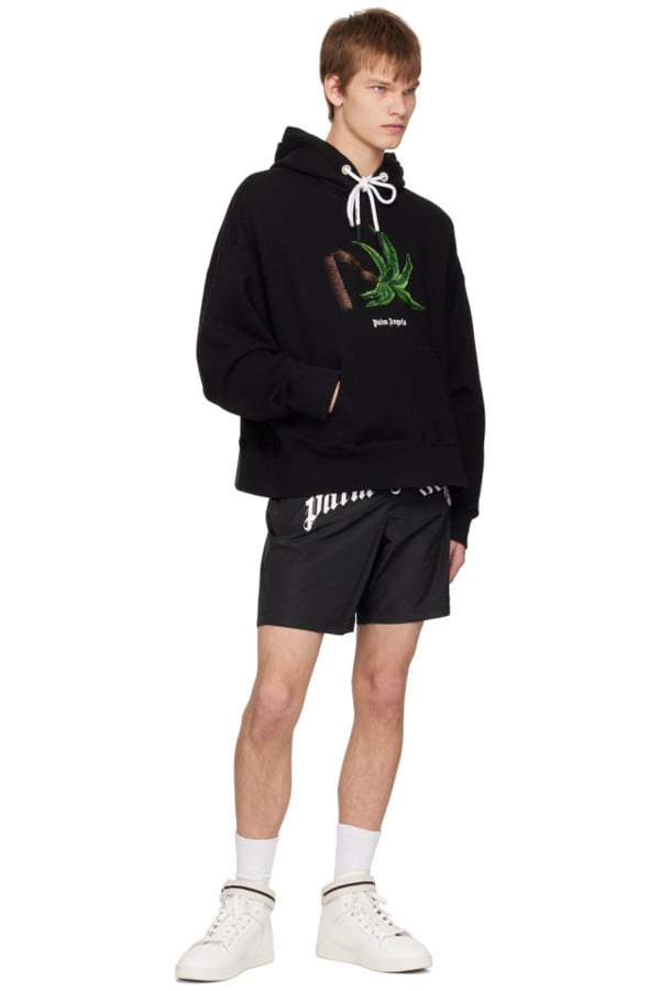 Palm Angels Broken Palm Hoodie - Black