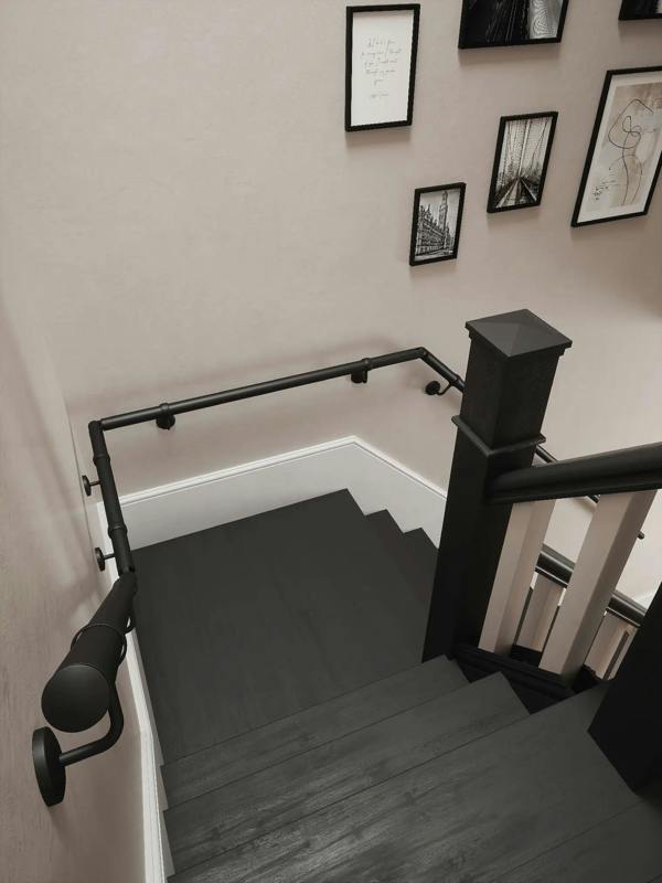 Quarter landing handrail kit
