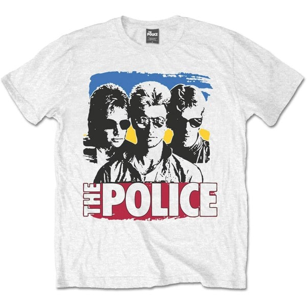 The Police Unisex Adult Band Cotton T-Shirt - White