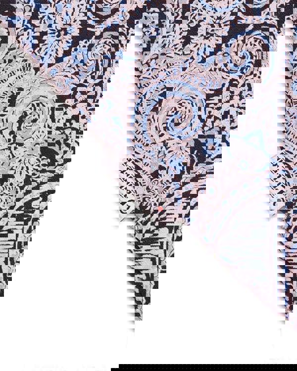 Lambretta Mens Classic Paisley Print Mod Retro Ska Casual Polo