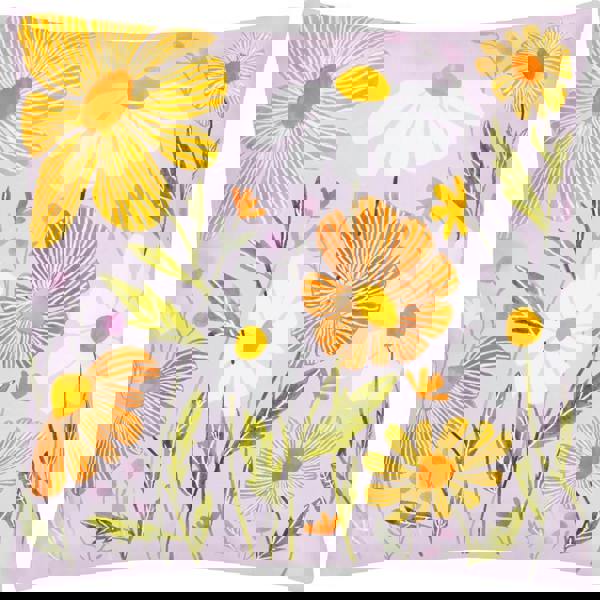 Wylder Country Wild Flowers Outdoor Cushion Cover - Lilac/Peach