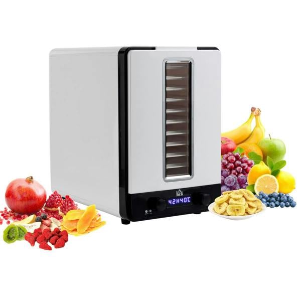 Dyzi 11 Tier Food Dehydrator 550W Adjustable Temperature Timer White