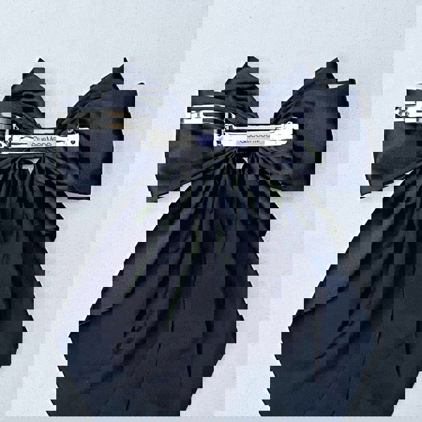 Black Satin Hair Bow Black Hair Clip Long