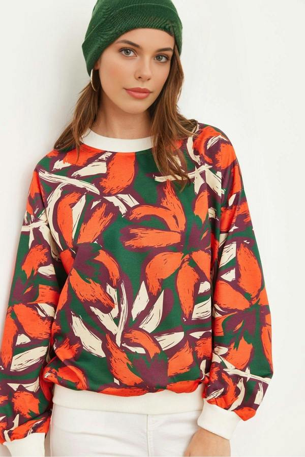 Hoxton Gal Basic Soft-Textured Oversized Sweatshirt