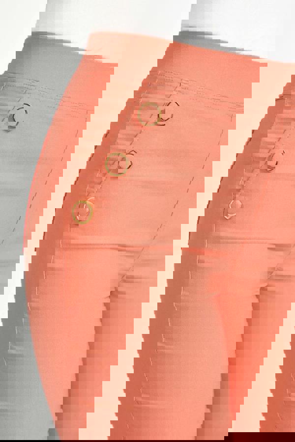 Mudflower Button Detailed Bengaline Stretch Trousers