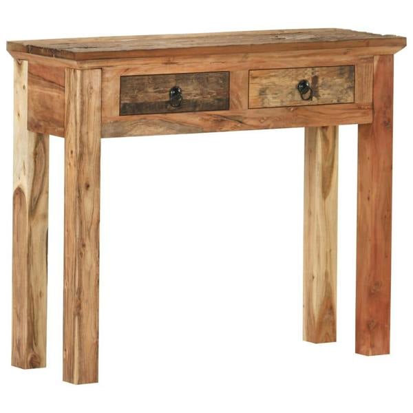 Berkfield Console Table 90.5x30x75cm Solid Acacia Wood and Reclaimed Wood