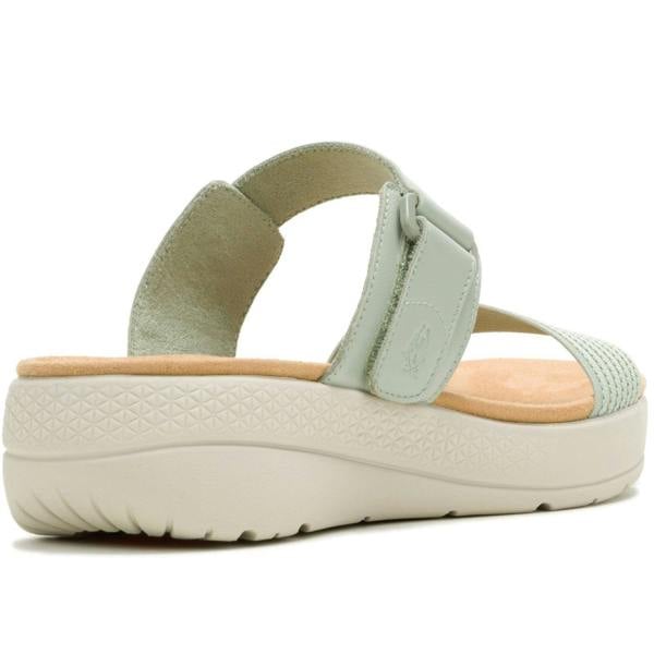 Hush Puppies Hush Puppies BREATHE GORE SLIDE Womens Cross Strap Sandals Light Green