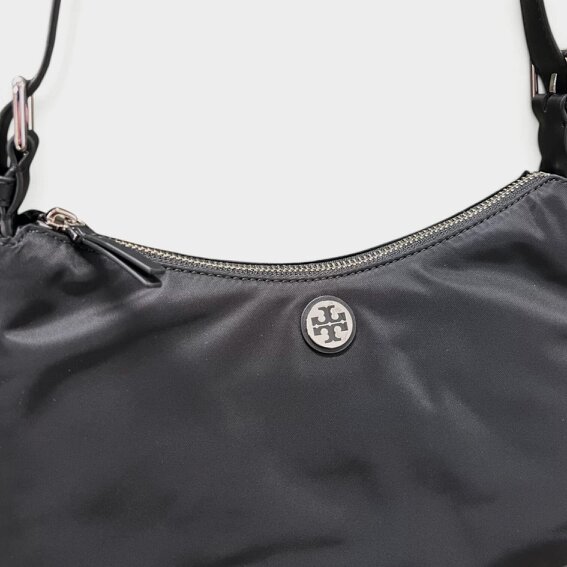 Tory Burch Nylon Zip Tote top Shoulder Bag Black
