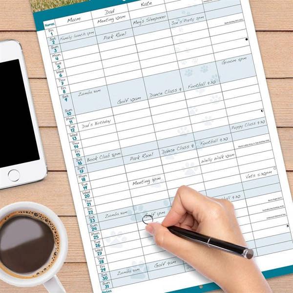 Dachshund Family Organiser 2027, Family Planners, Month To View, Dogs, Gift