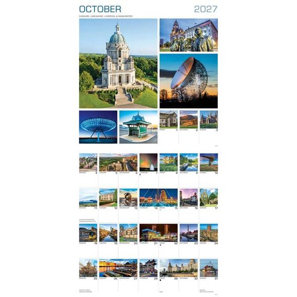 Around Britain 365 Photos Calendar 2027, Wall Calendars, Month To View, Travel, Gift