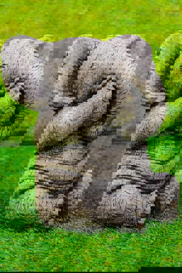 3 Wise Stone Elephants Garden Ornaments