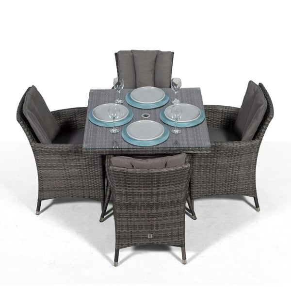 Giardino Savannah Square 4 Seater Rattan Patio Dining Set