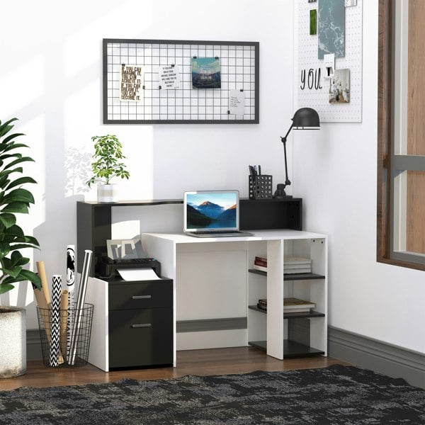 Desk with Shelves