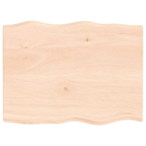 Berkfield Table Top 80x60x2 cm Untreated Solid Wood Oak Live Edge