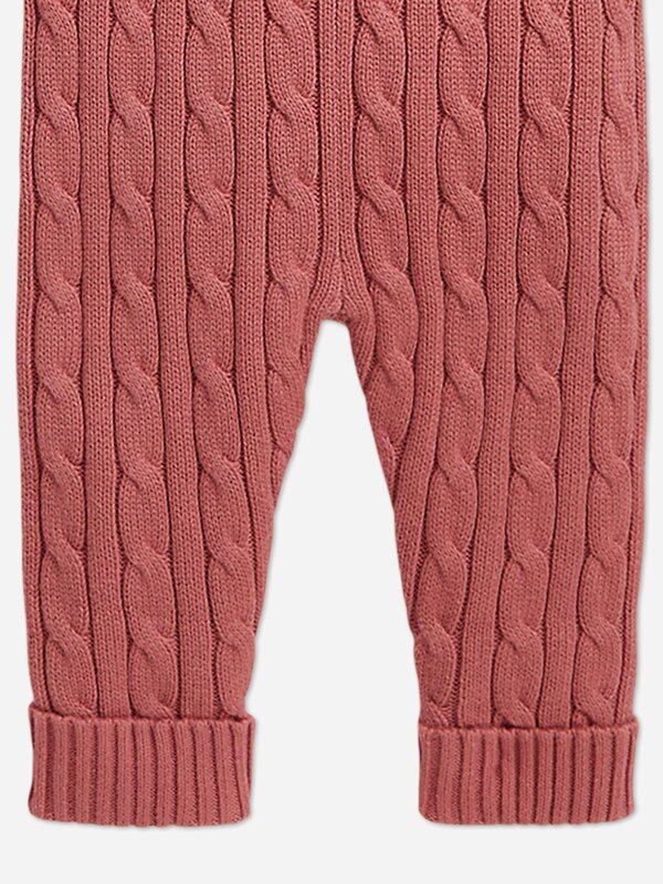 Ralph Lauren Kids Ralph Lauren Baby Girls Cable Knit Trouser Set in Pink