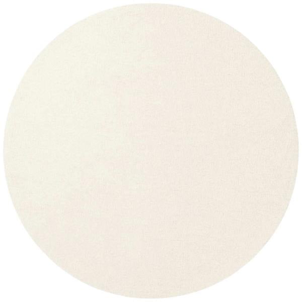 Fine Boucle Wool Rug Knots Natural White sound-absorbing, durable pile.
