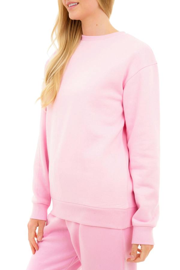 Smart Living Women's Crew Neck Sweatshirt - Ultra-Soft Casual Pullover for Everyday Comfort - Pink