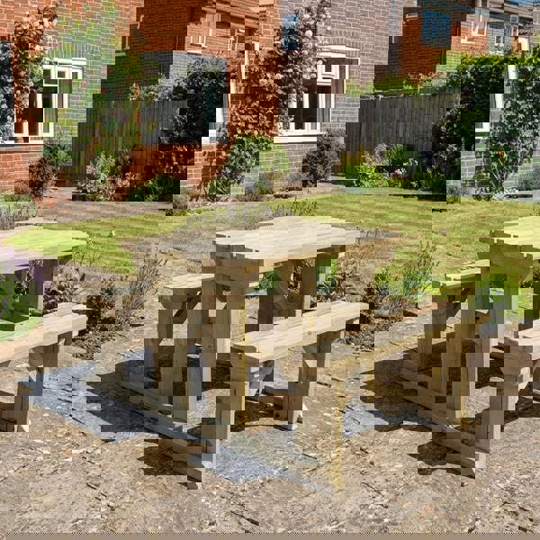 Arbor Garden Solutions Abies Picnic Table and Benches Set