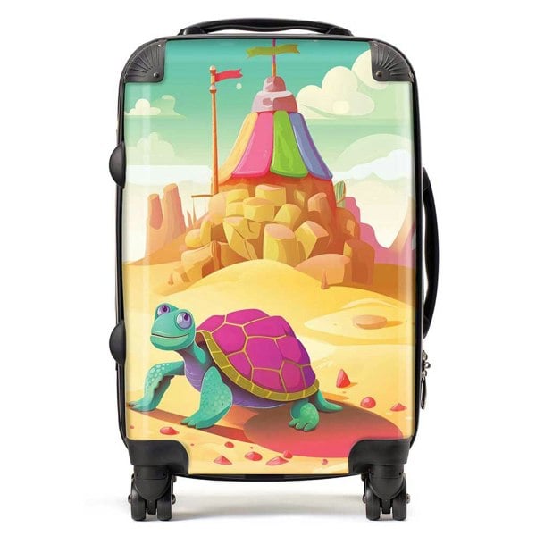 Warren Reed Turtle On A Beach Holiday Suitcase