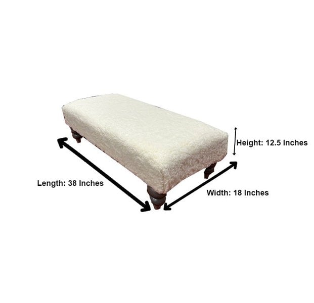 ISTOOLS Luxury Footstool – Soft Cozy Fur Bench for Living Room Comfort