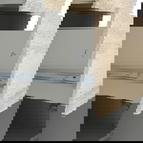 Furniture To Go Oslo Sideboard - Large - 3 Drawers 2 Doors in White and Oak