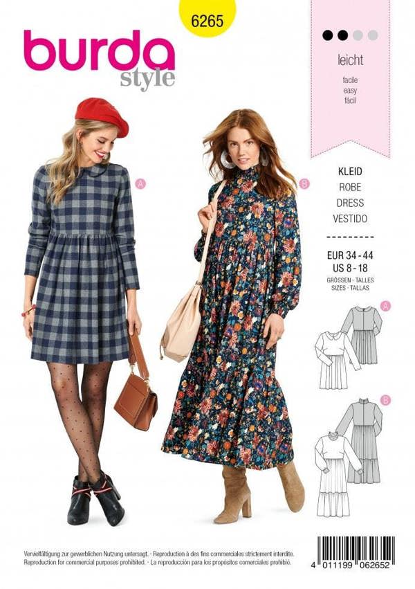 Burda Sewing Pattern 6265 Dresses For Women, 34 to 44 - Easy