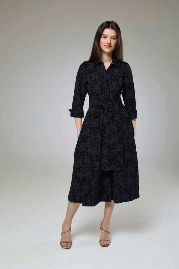 Lioness by TF Vintage Black Velvet Sleeved Dress