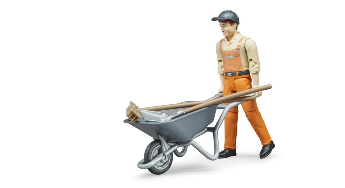 Bruder bworld Municipal worker Detailed Vehicle & Playset Model