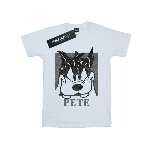 Disney Mens Pete Cropped Head T-Shirt - White