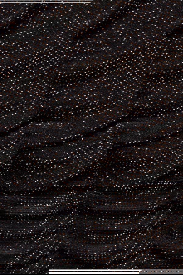 Sparkle Lurex Cowl Neck Off The Shoulder Maxi Dress - Black Gold DR4699