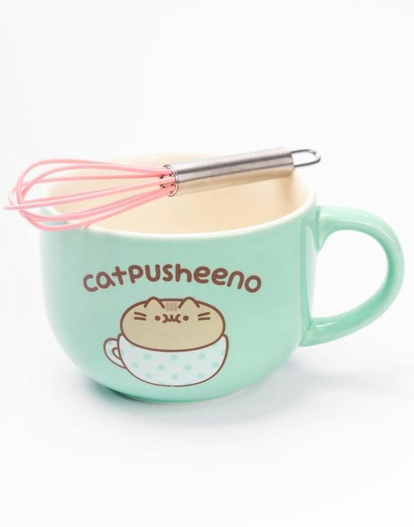 Pusheen Womens Blue Pusheen Boxed Set Large Coffee Mug (One Size)