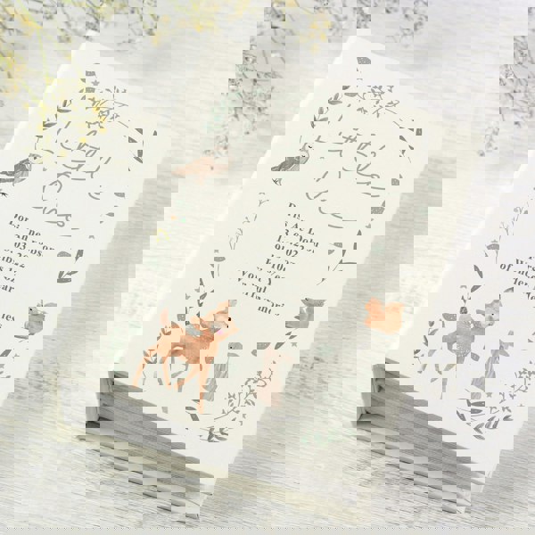 Personalised Memento Company Personalised Woodland Animals 6x4 Photo Album with Sleeves