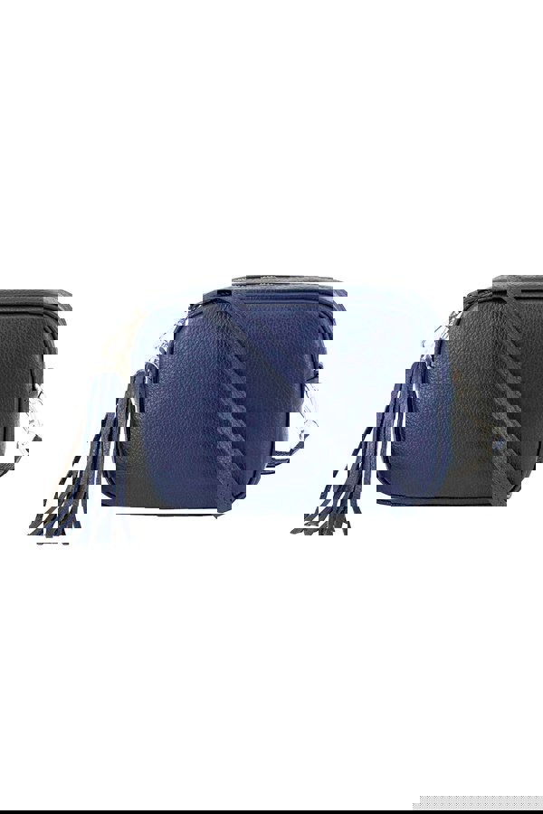 Kitise Tassel Charm Genuine Italian Leather Camera Handbag Crossbody Bag