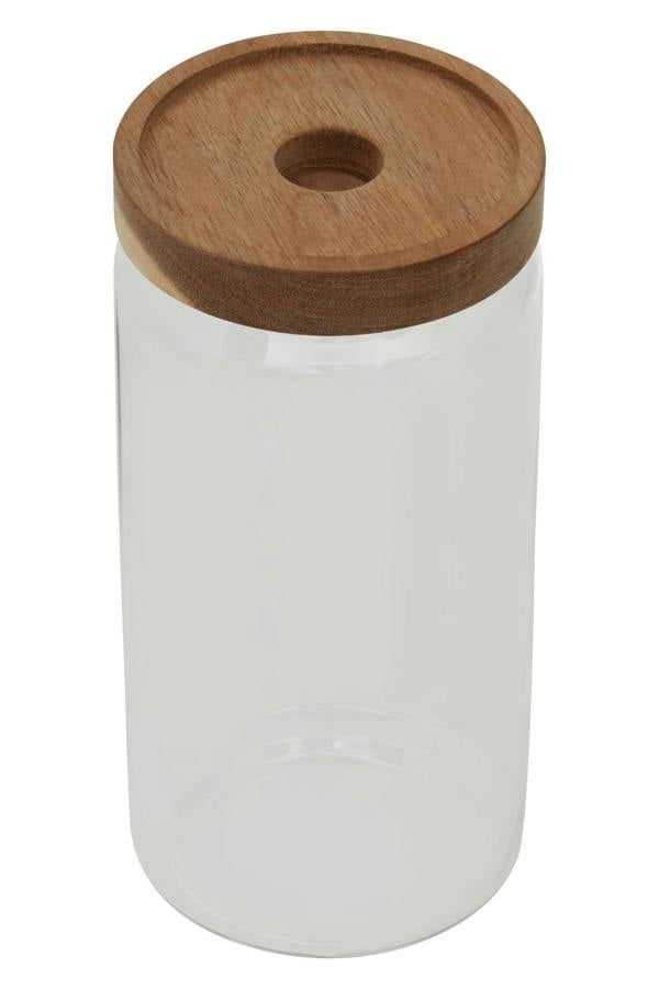 Maison by Premier Freska Glass Storage Jar with Acacia Wood Lid 1000ml