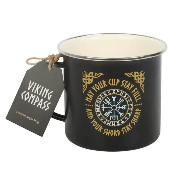 Bobobiy Viking Compass Enamel Mug