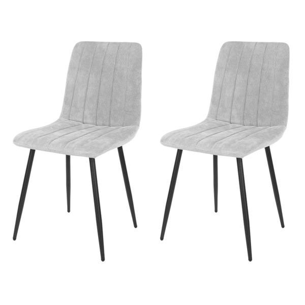 Core Products Pair of Aspen Straight Stitch Upholstered Fabric Chairs