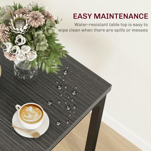 Wyld Haus Bani Wooden Grey Wood Grain 3 Piece Compact Dining Set