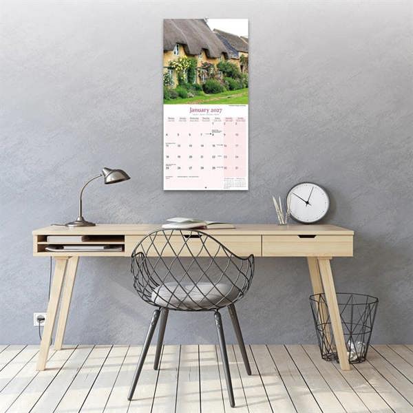 English Cottage Gardens Calendar 2027, Wall Calendars, Month To View, Lifestyle, Gift