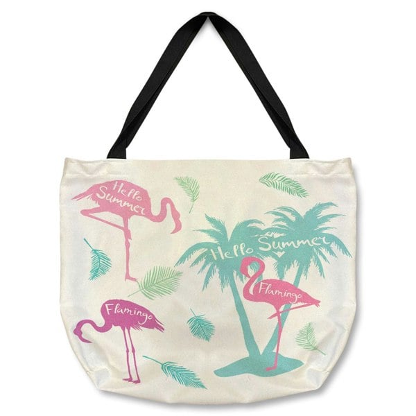 Benjamin Tate Design Palm & Flamingo Tote bag