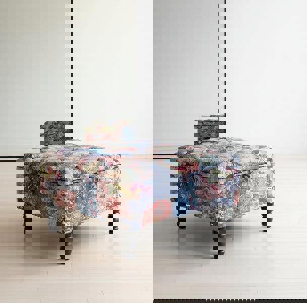 ISTOOLS Premium Handmade Damask Multicolour Storage Ottoman Bench – UK Storage Seat & Coffee Table