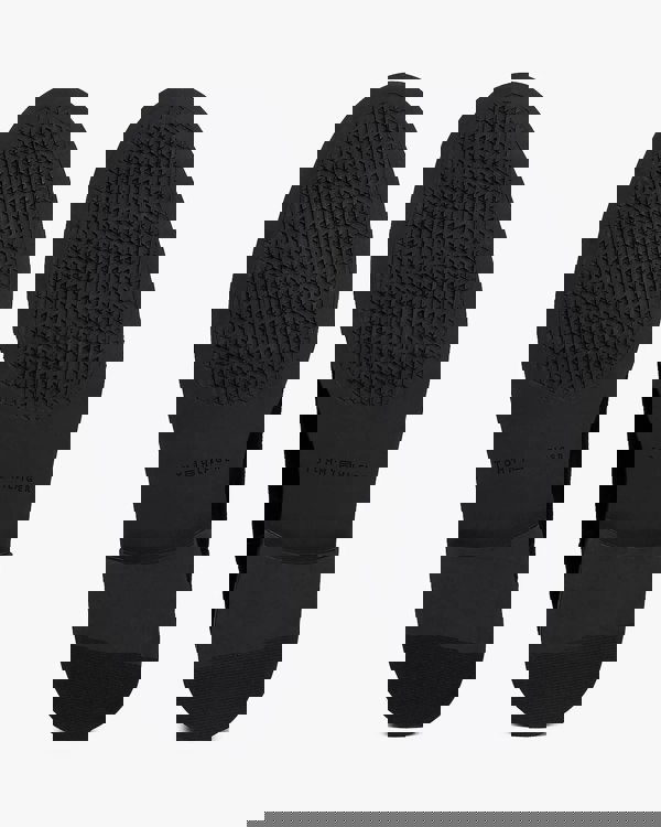 Tommy Hilfiger Flag Womens Suede Chelsea Boots - Black