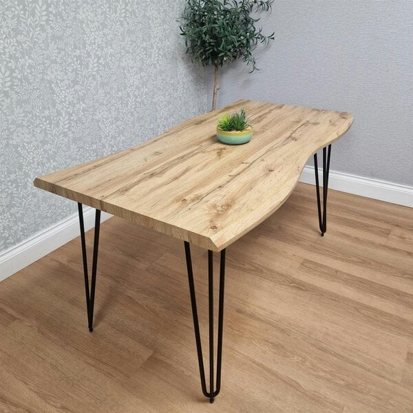 Kosy Koala Wooden Dining Table With Metal Hairpin Legs for Dining Room, Work, or Study