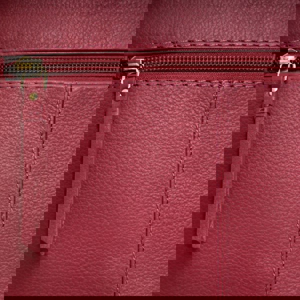 Assots London 'FLORENCE' Carmine Pink Pebble Grain Leather Crossbody Bag