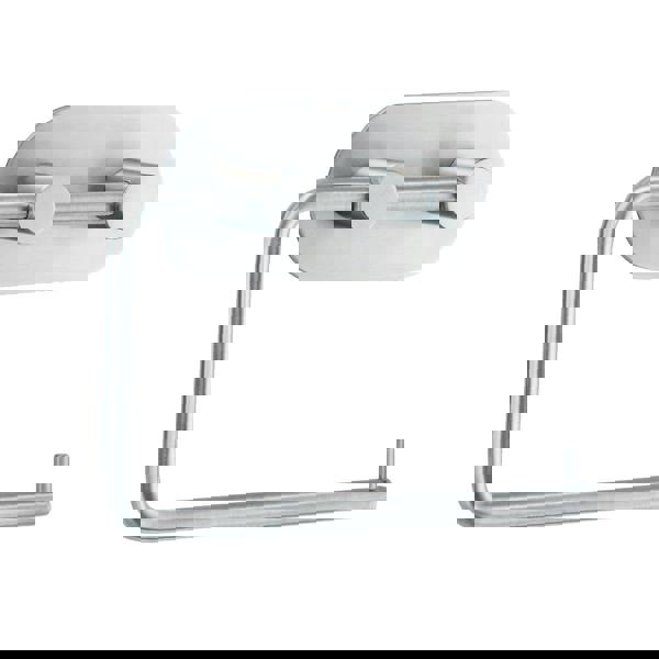 Brushed stainless steel toilet roll holder