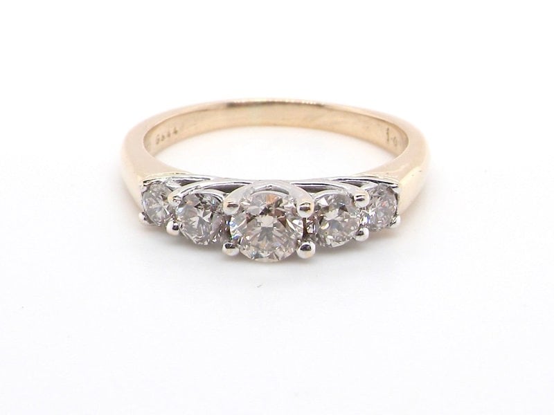 Early 20th Century  five stone diamond ring