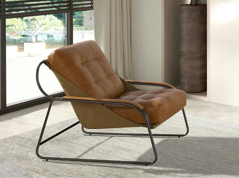 Angel Cerdá Brown Leather Armchair 5155