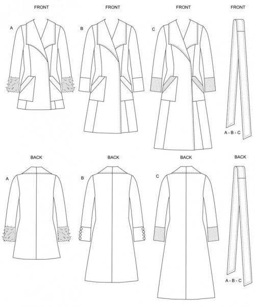 Butterick Sewing Pattern 6720, Coats for Women, XY (SML-MED-LRG) - Intermediate