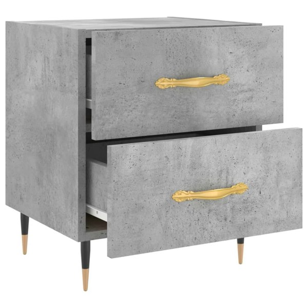 Berkfield Bedside Cabinet Concrete Grey 40x35x47.5 cm Engineered Wood