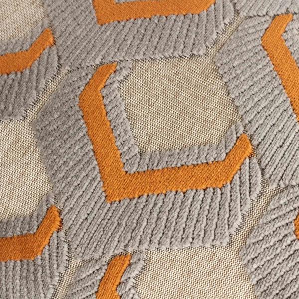 Paoletti Ledbury Jacquard Cushion Cover - Ginger/Grey - 
